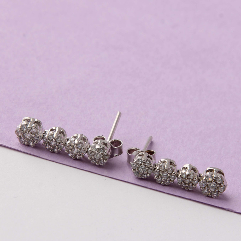 گوشواره نقره زنانه مدل آویزی کد GZN_254