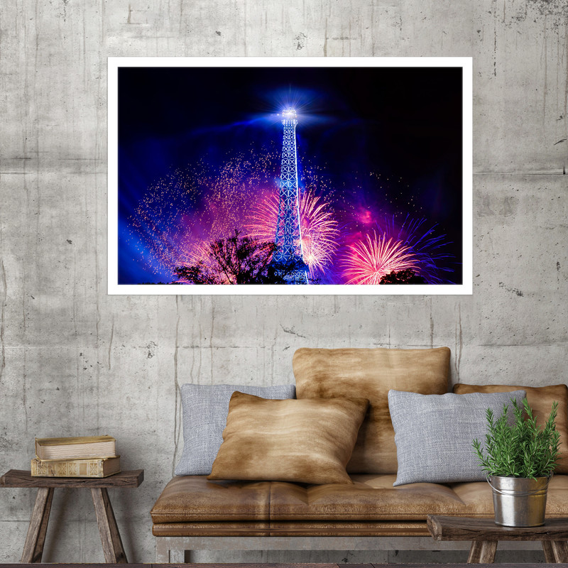تابلو نوری بکلیت طرح برج ایفل آتش بازی مدل W-MO1674