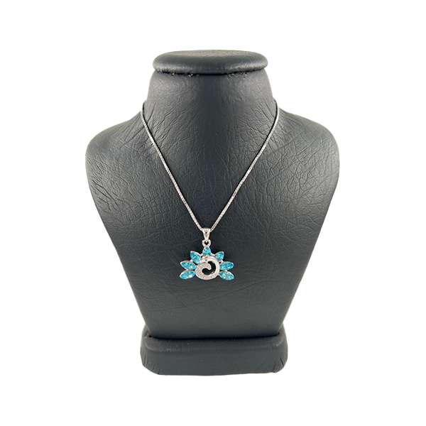 گردنبند نقره زنانه سواروسکی مدل طاووس کد 300044