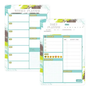 تخته وایت برد لاژید مدل آهنربایی طرح پلنر روزانه و هفتگی سایز 20X30 سانتیمتر مجموعه 2 عددی