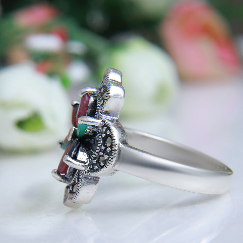 انگشتر نقره زنانه بازرگانی میلادی کد AW_382