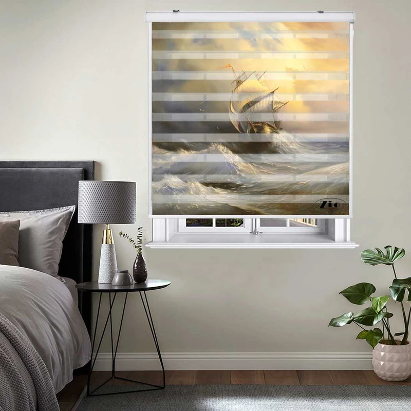 پرده زبرا زیو کد P6021 سایز 150X150 سانتی متر