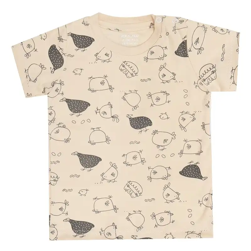 تی شرت آستین کوتاه نوزادی ریکالاکو مدل شاد