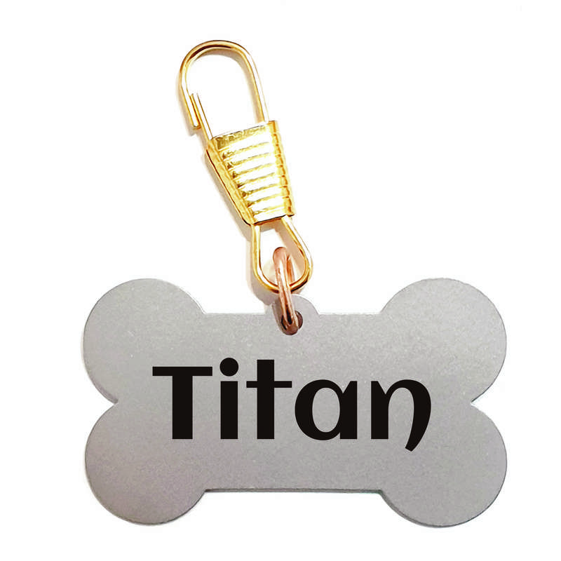 پلاک شناسایی حیوانات مدل استخوان طرح Titan