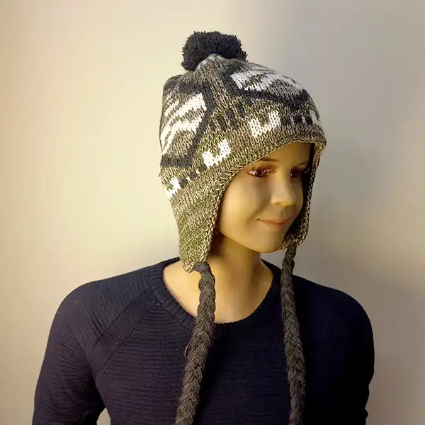 کلاه بافتنی بچگانه کولزیون مدل هندسی کد 608