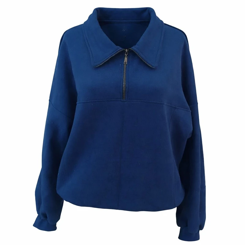 سویشرت زنانه مدل نیم زیپ