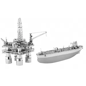 ساختنی مدل OFFSHORE OIL RIG & OIL TANKER کد 2023 مجموعه 2 عددی