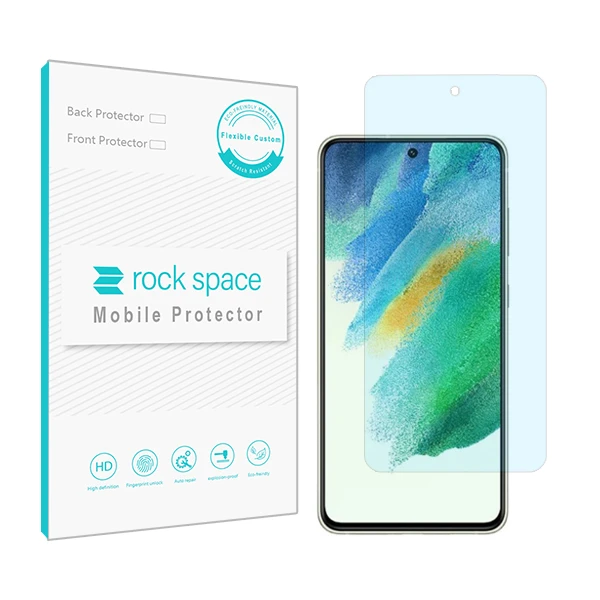 محافظ صفحه نمایش ضد اشعه آبی راک اسپیس مدل HyBLU مناسب برای گوشی موبایل سامسونگ Galaxy S21 FE 5G