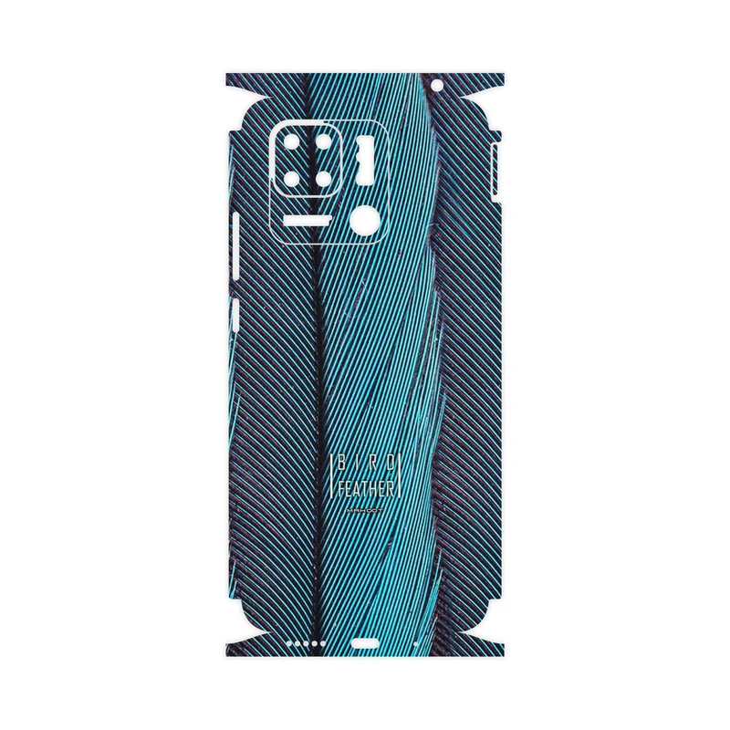 برچسب پوششی ماهوت مدل Turquoise feathers-FullSkin مناسب برای گوشی موبایل شیائومی Redmi 10 Power