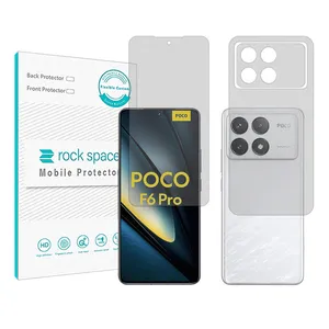  Rock space Resistant model matte screen protector suitable for Xiaomi Poco F6 Pro mobile phone along with the back of the phone