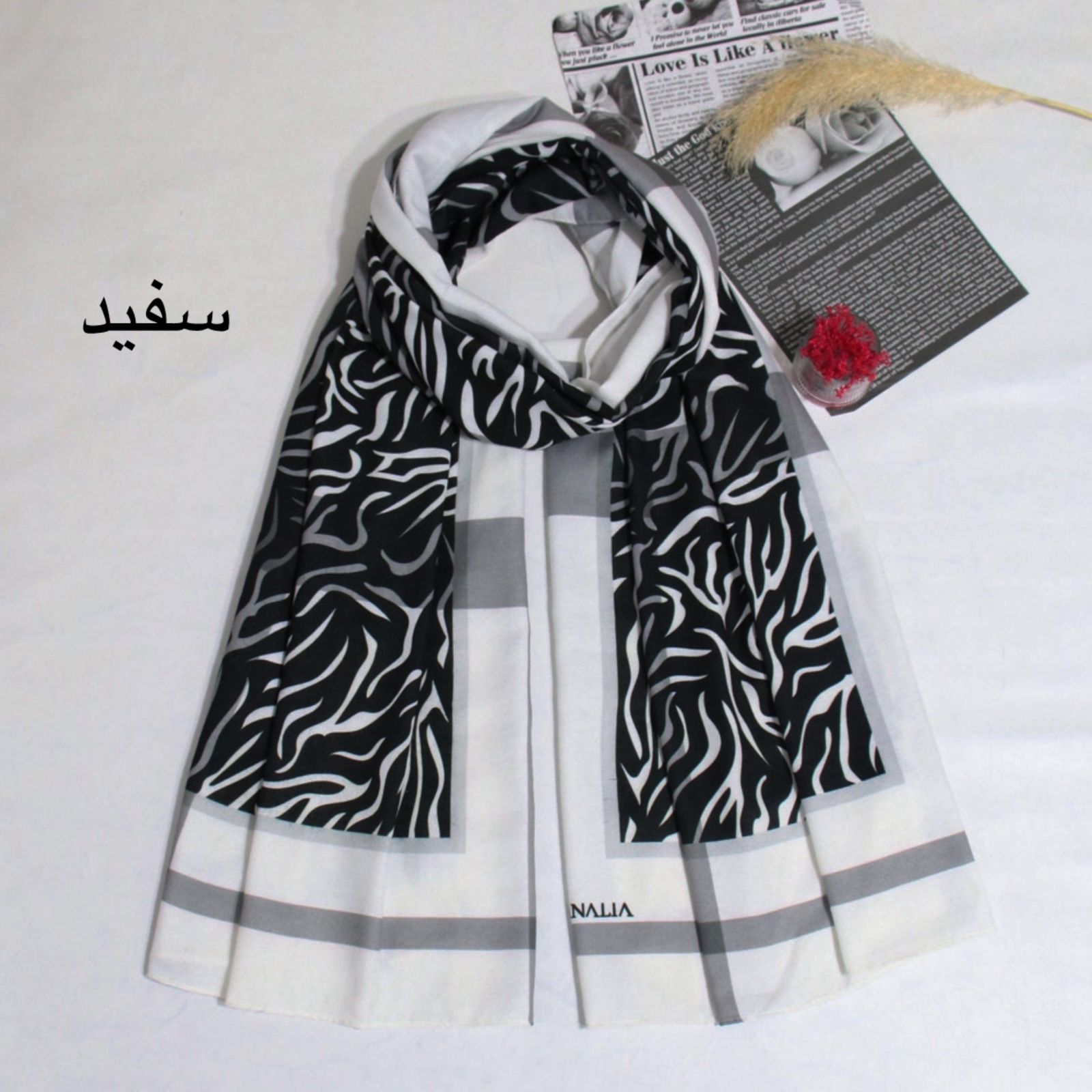 شال زنانه مدل موهر جدید طرح زبرا کد ana-9510 -  - 18