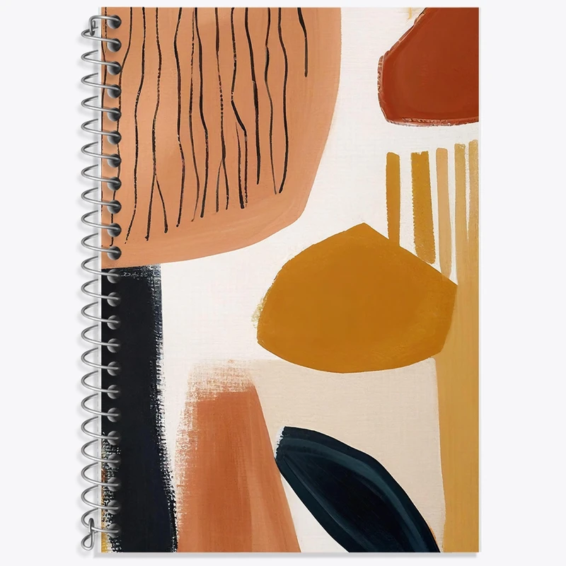 دفتر زبان 50 برگ خندالو مدل سه خط طرح دکوراتیو (decorative) کد F1936