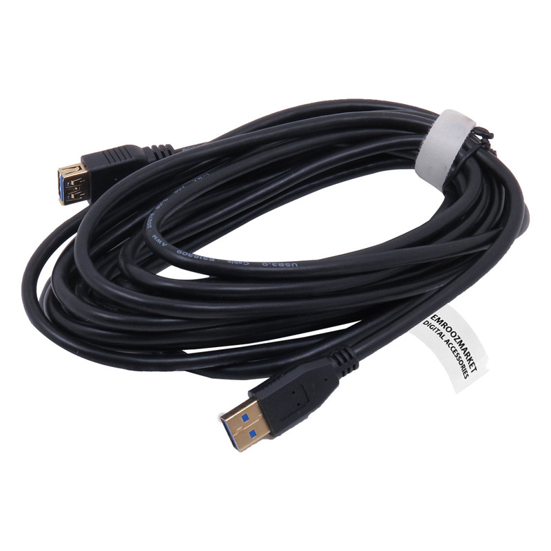 کابل افزایش طول USB 3.0 امروزمارکت مدل EM25D08 طول 5 متر