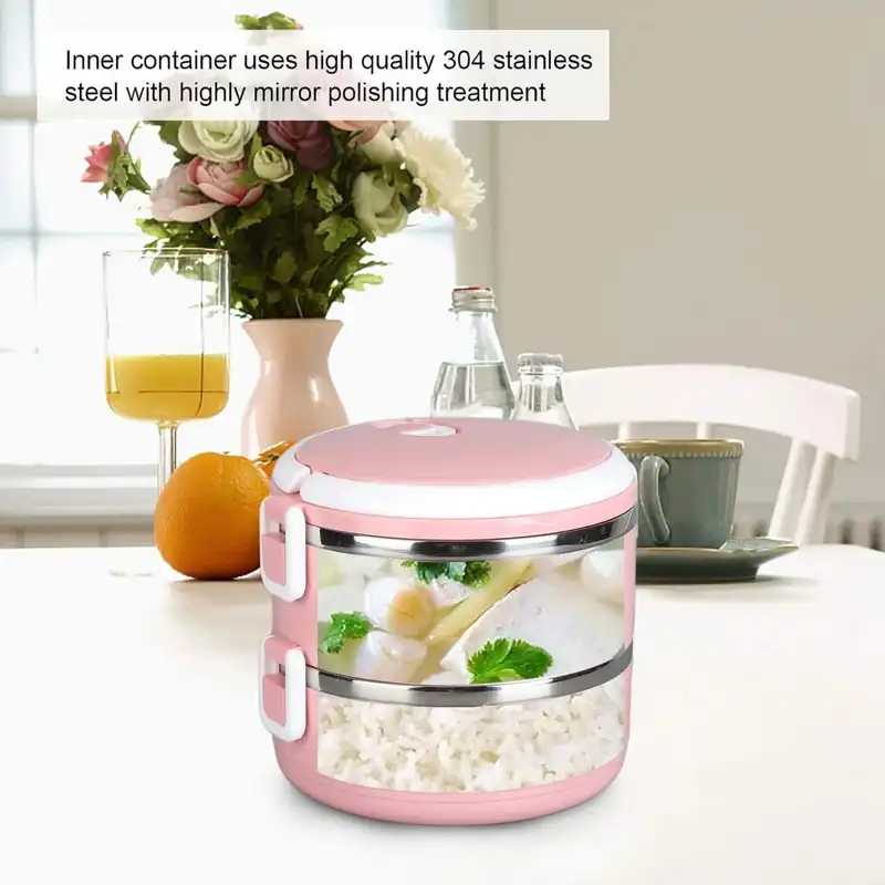 ظرف نگهدانده غذا مدل دو طبقه Lunch Box کد 1369n
