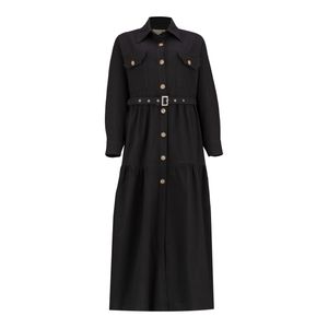 مانتو زنانه السانا مدل چیدامه کد 223001 رنگ مشکی