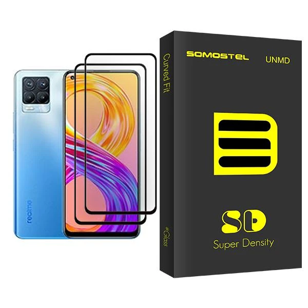 محافظ صفحه نمایش سوماستل مدل SD Glass MIX002 مناسب برای گوشی موبایل ریلمی 8 Pro بسته دو عددی