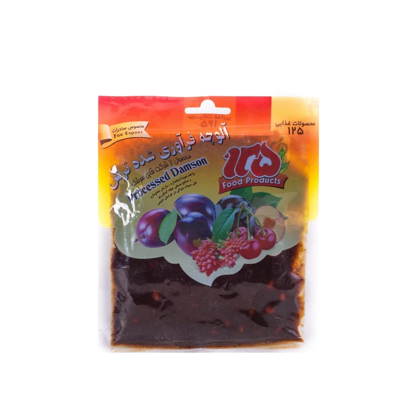 آلوچه ترش 125 _ 55 گرم بسته 12 عددی