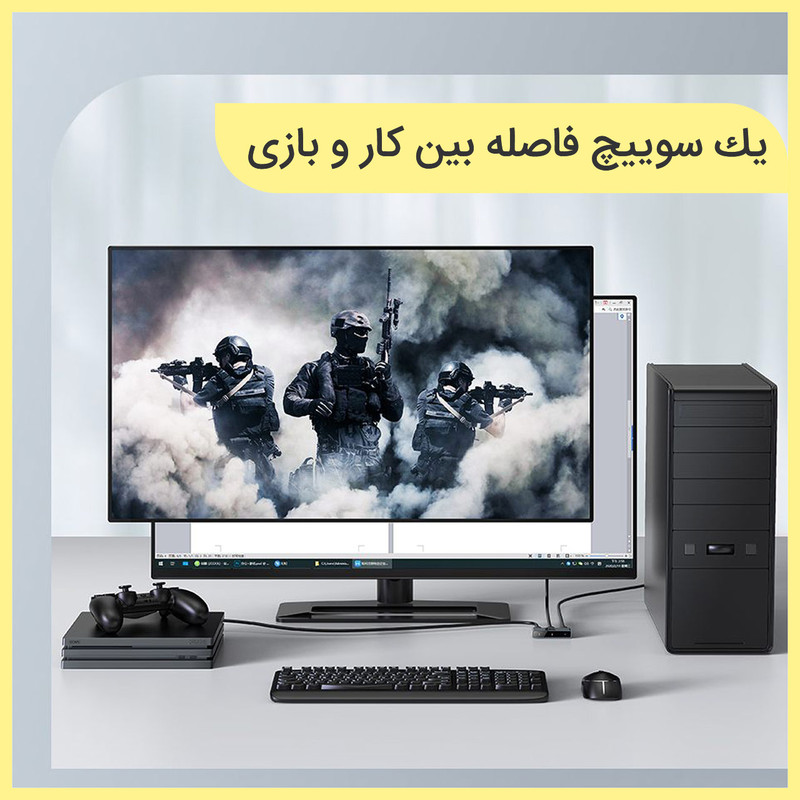مبدل 1 به 2 HDMI باسئوس مدل CAHUB-BC0G