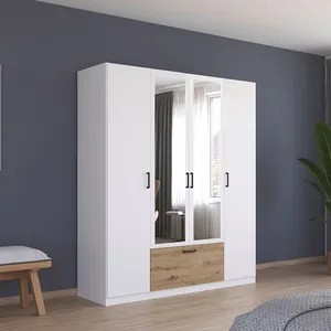 کمد لباس فلفور کابینت مدل آینه‌دار مدل SB180cm MDF