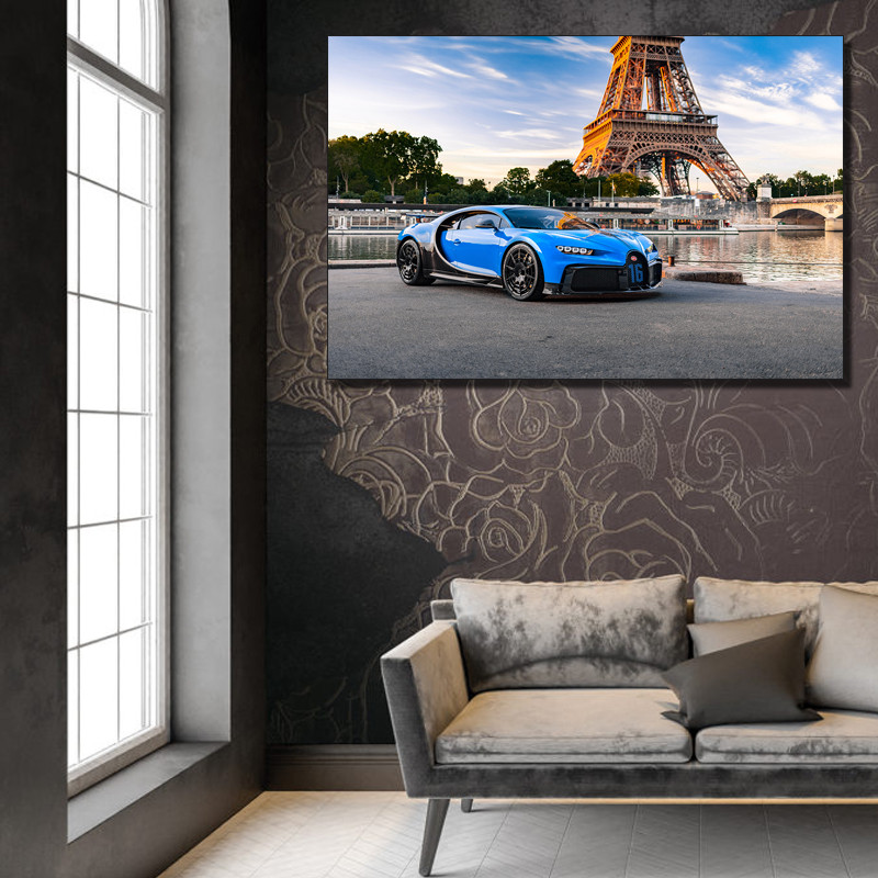 تابلو شاسی طرح ماشین مدل بوگاتی Bugatti chiron