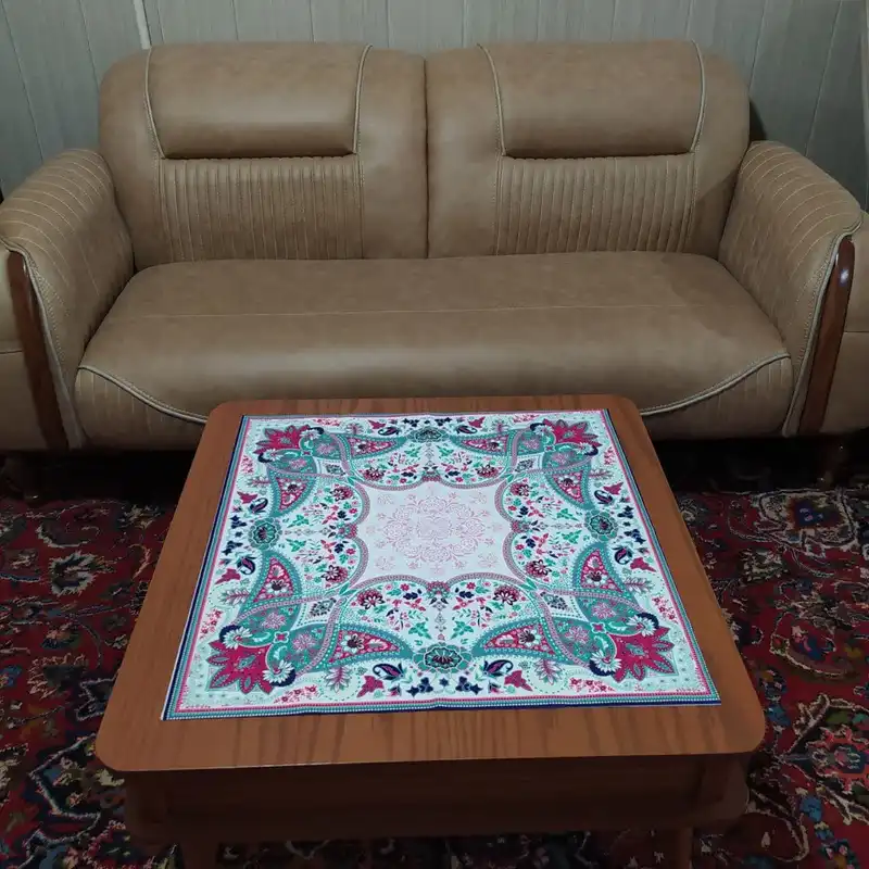 رومیزی مخمل مدل ارغوان