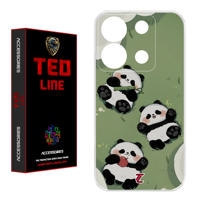 کاور تد لاین طرح پاندا کد 1102 مناسب برای گوشی موبایل شیائومی Redmi Note 13 Pro 5G / Poco X6