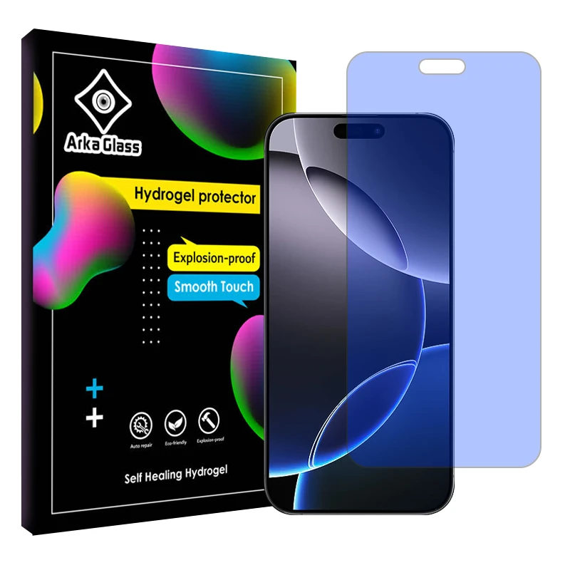 محافظ صفحه نمایش آنتی بلو آرکا گلس مدل Tough مناسب برای گوشی موبایل اپل iPhone 16 Pro Max