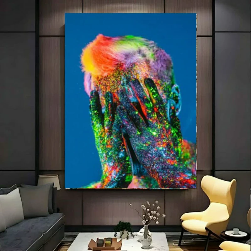 استیکر طرح آرایشگاه مردانه مدل رنگارنگ کد BK24931