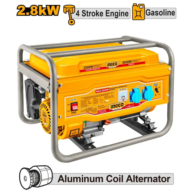 موتور برق بنزینی اینکو مدل GE30005-2800W ظرفیت 2.8 کیلووات