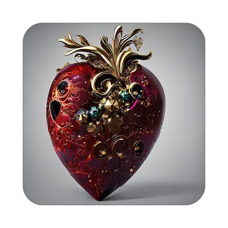 زیر لیوانی کاکتی مدل عاشقانه کد mp10018