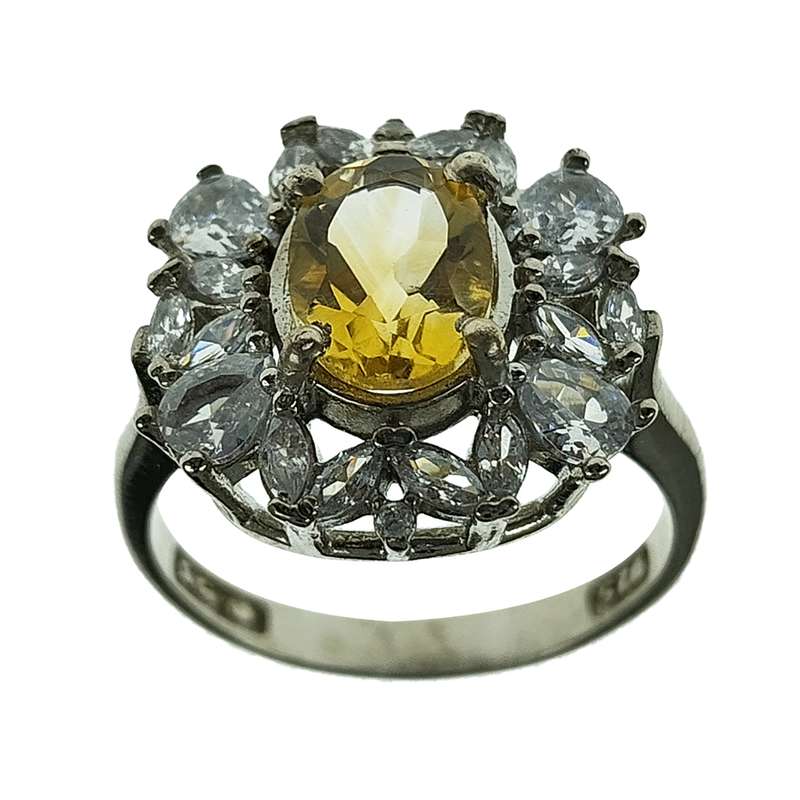 انگشتر نقره زنانه سلین کالا مدل سیترین کد 41