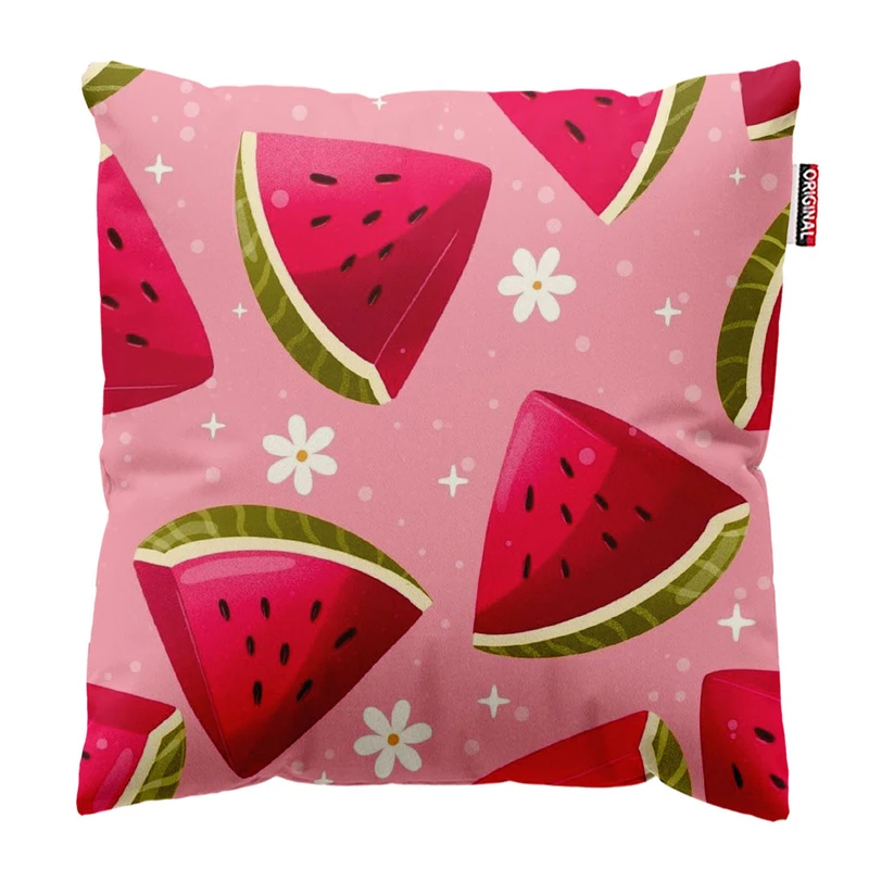  کوسن پاد آفرین طرح یلدا و هندونه کد 1877 سایز 30*30 سانتی متر