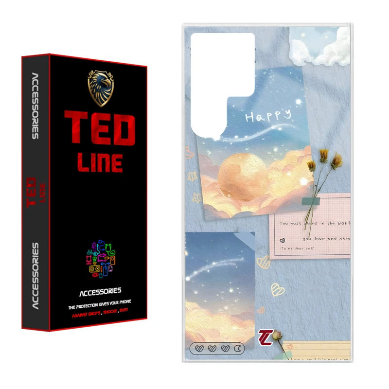 کاور تد لاین طرح کلاژ هنری کد 1127 مناسب برای گوشی موبایل سامسونگ Galaxy S22 Ultra