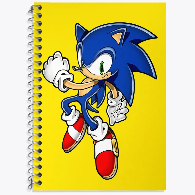 دفتر زبان 50 برگ خندالو مدل سه خط طرح سونیک (Sonic) کد 37016