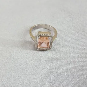 انگشتر نقره زنانه مدل کوارتز کد 44215