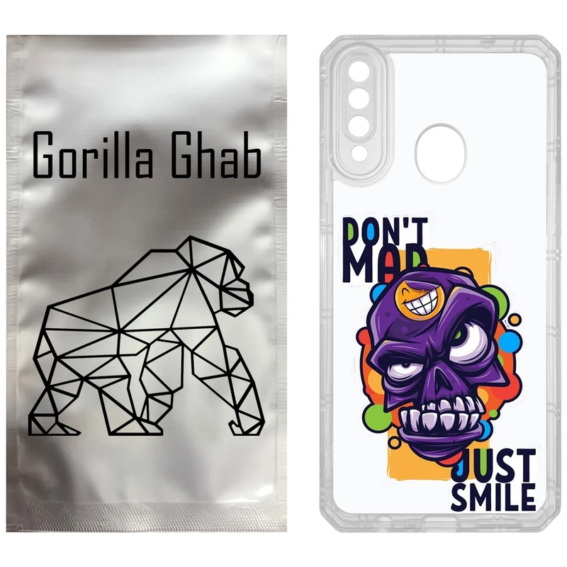 کاور گوریلا قاب مدل CLG کد 33 طرح Smile مناسب برای گوشی موبایل سامسونگ Galaxy A20s