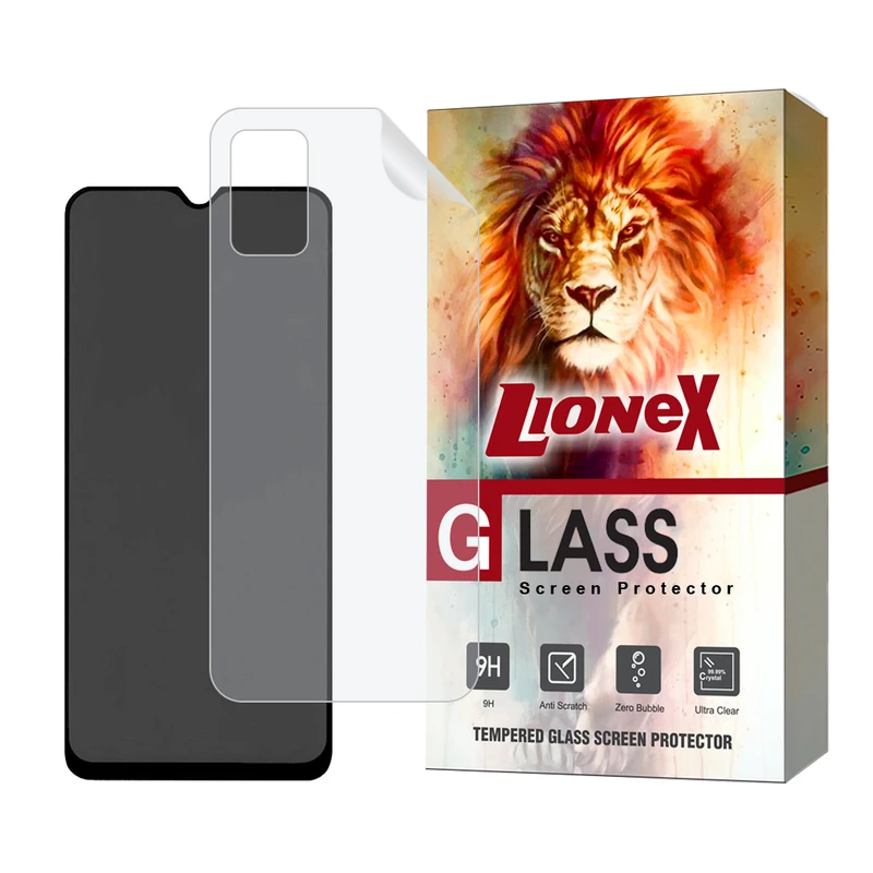 محافظ صفحه نمایش حریم شخصی لایونکس مدل FULLPRIVNANOL مناسب برای گوشی موبایل شیائومی Poco M3 به همراه محافظ پشت گوشی