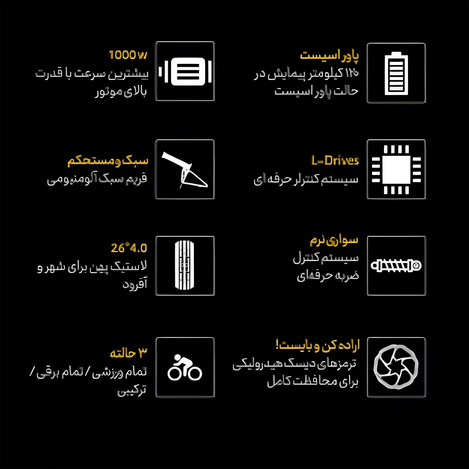 دوچرخه تاشو لنکِلیسی مدل XT750 Plus سایز طوقه 26 اینچ -  - 9