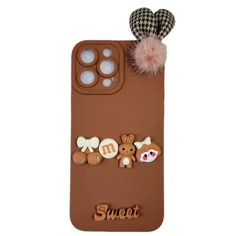 کاور طرح عروسکی برجسته مدل sweet مناسب برای گوشی موبایل اپل iphone 13 Pro Max