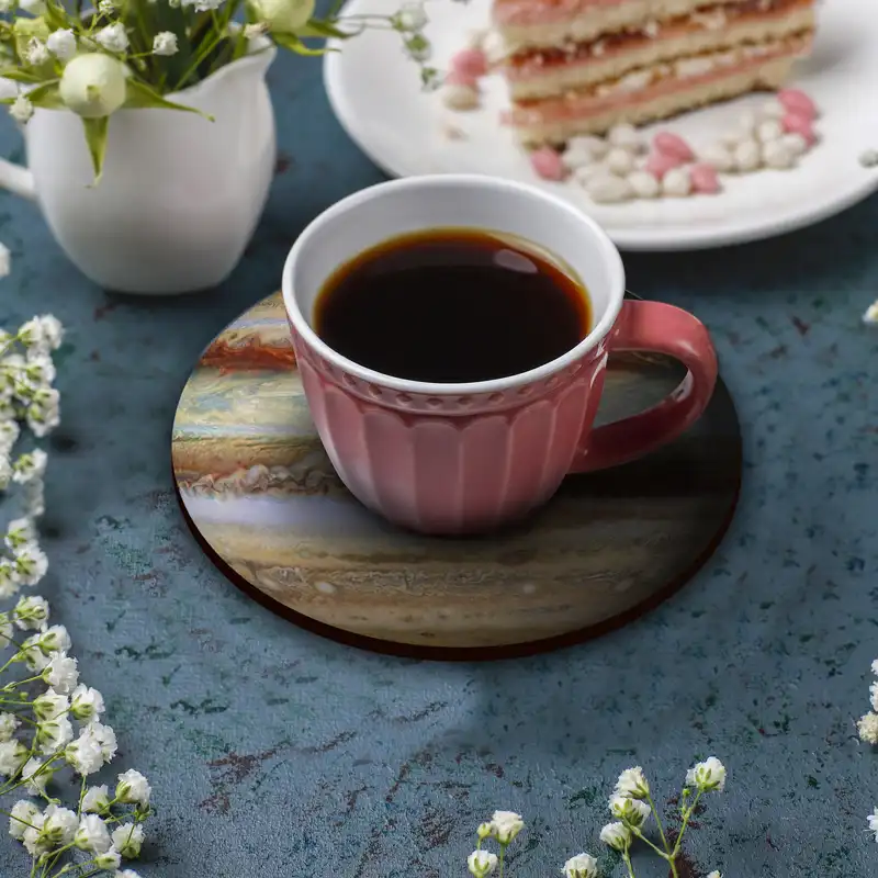 زیر لیوانی لوکسینو مدل طرح سیاره ها مجموعه 6 عددی