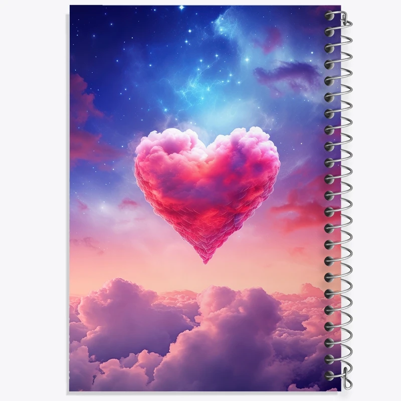 دفتر نقاشی 50 برگ خندالو طرح ابر قلبی کد F2663