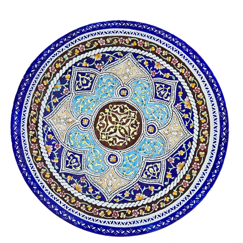 بشقاب میناکاری مسی میناسرای نیکنامی مدل گنبد