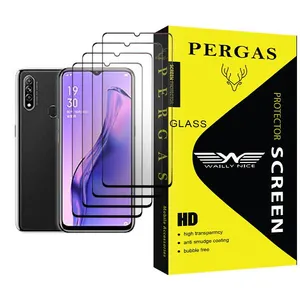 Waily Nice Pergas Glass MIX004 Screen Protector For Oppo A8 Pack Of 4