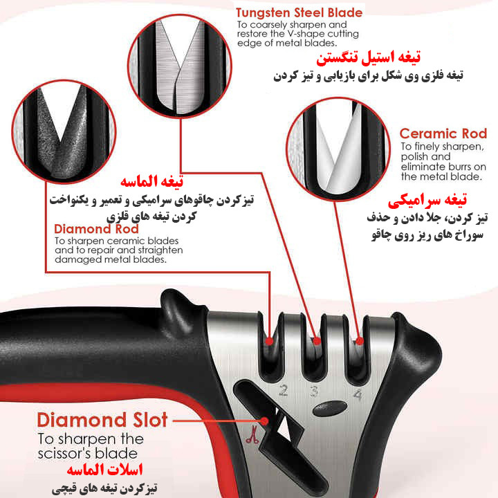چاقو تیزکن مدل دلفین