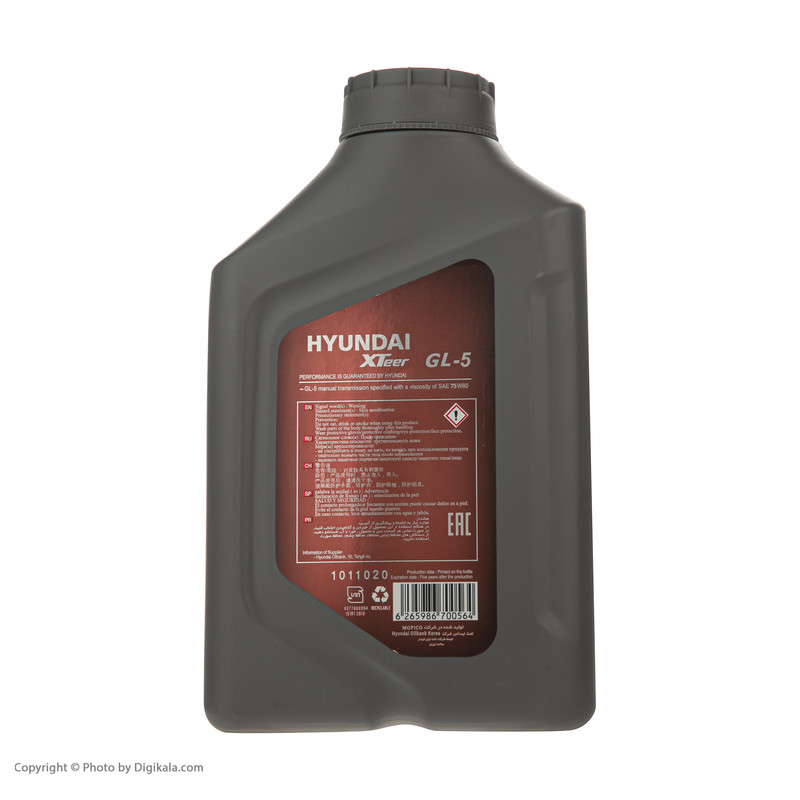 روغن گیربکس خودرو هیوندای اکس تیر مدل GL-5 حجم 1 لیتر