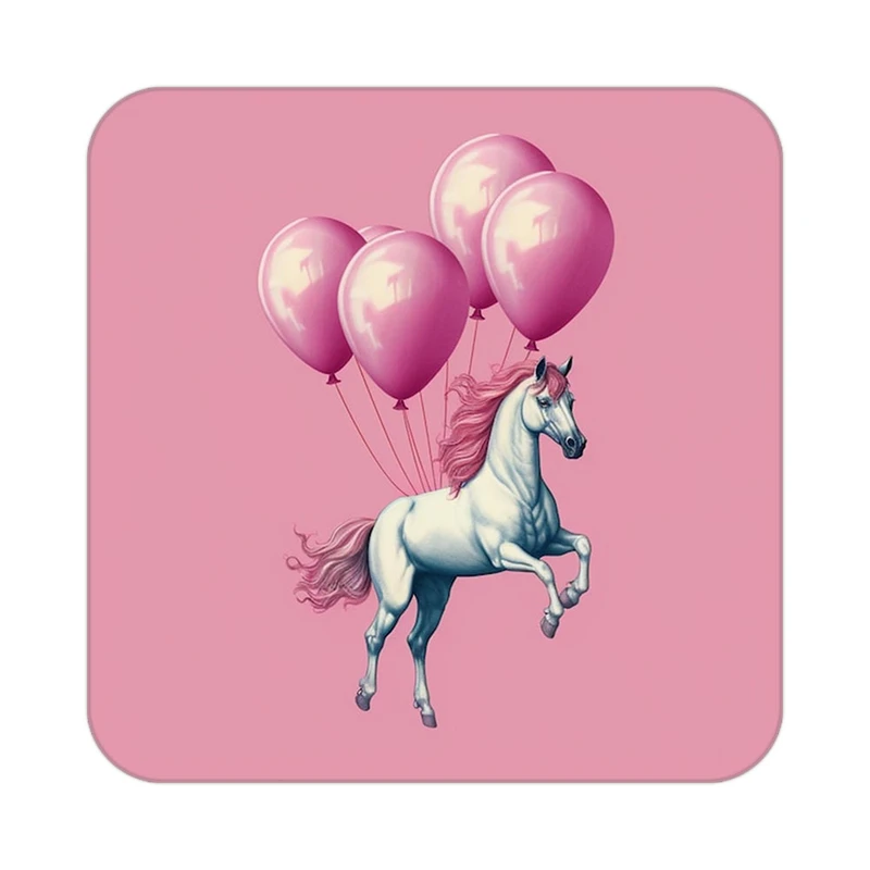 زیر لیوانی کاکتی طرح اسب تک شاخ و یونیکورن مدل mp32436