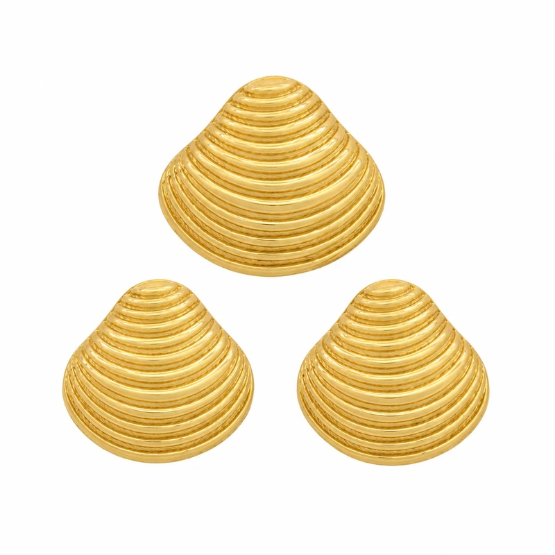 نیم ست طلا 18 عیار زنانه مان گالری مدل صدف کد HS01-0003500
