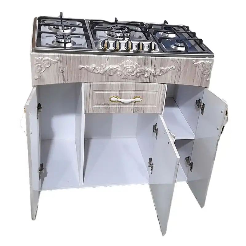 اجاق گاز 5 شعله هاکان مدل چهار درب صفحه استیل اپکسی کوهان دار