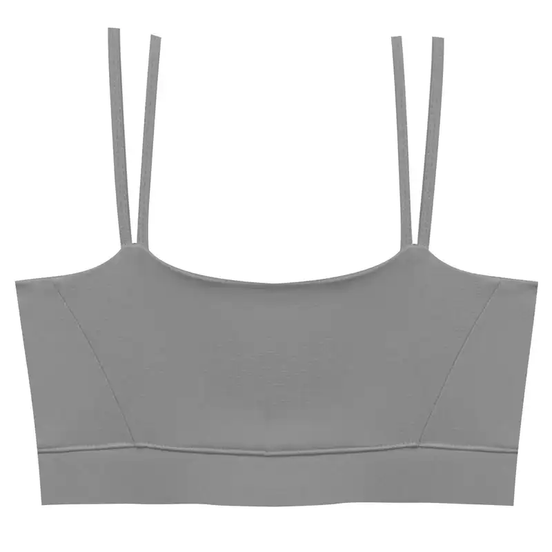 نیم تنه ورزشی زنانه مدل پد دار بدون فنر کد 4521-290P رنگ طوسی