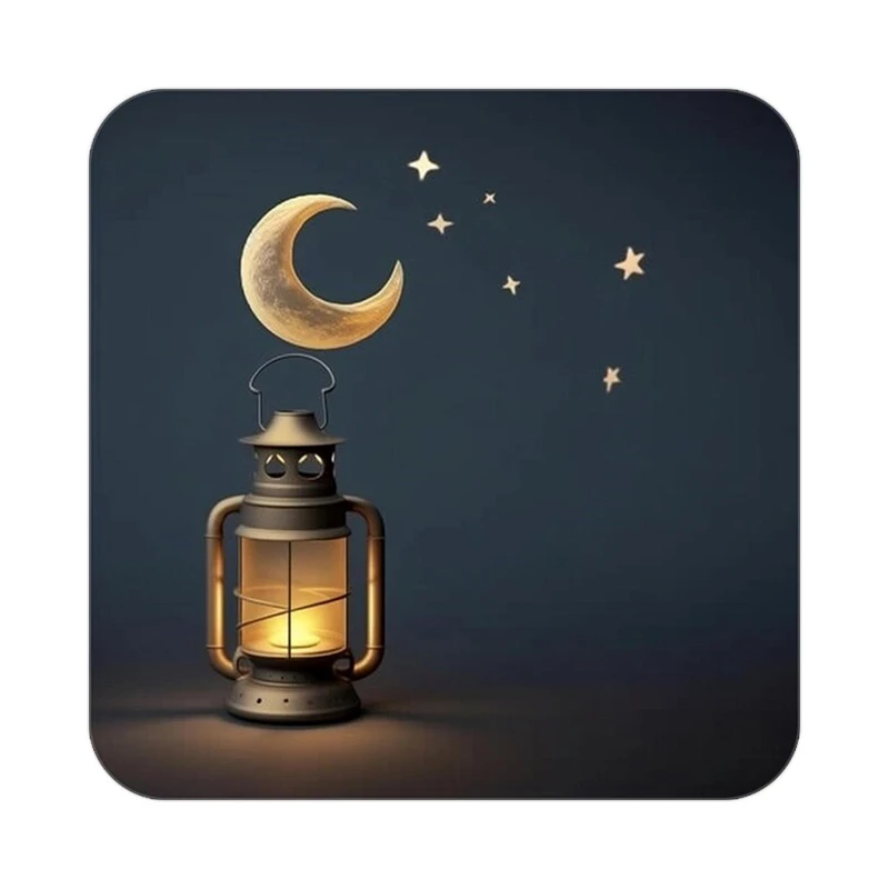 زیر لیوانی کاکتی طرح ماه و ستاره مدل mp52741